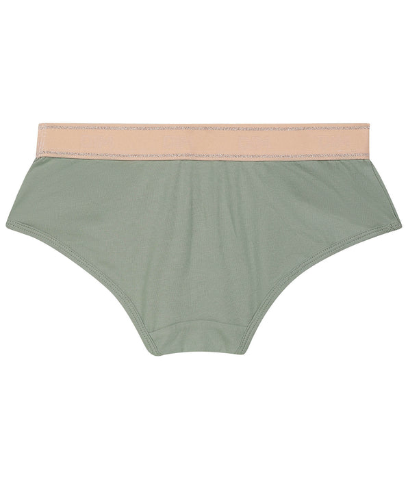 DIM Pantalón corto de niña en verde salvia y rosa Dim Sport
