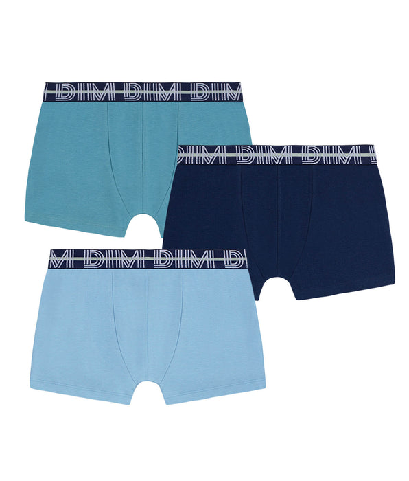 DIM Pack de 3 bóxers para niño de algodón elástico con cintura en contraste Adriatique EcoDim