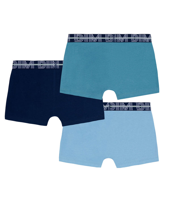 DIM Pack de 3 bóxers para niño de algodón elástico con cintura en contraste Adriatique EcoDim