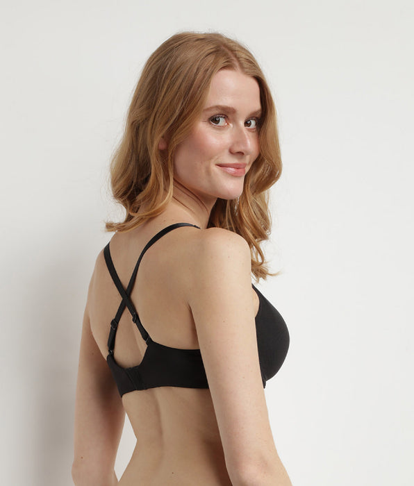 DIM Sujetador con foam de espalda cruzada negro invisible Generous Limited Edition Dim