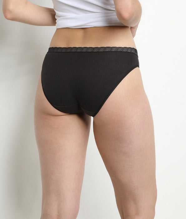 DIM Pack de 2 bragas de mujer blancas y negras DIM Fashion