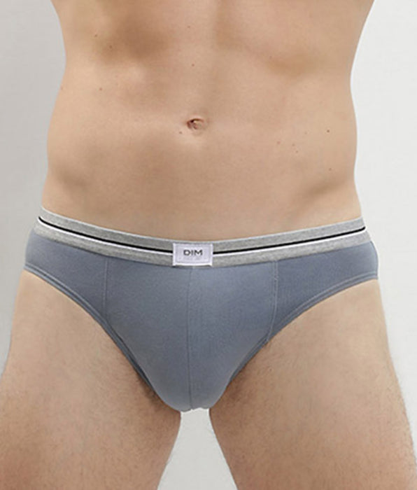 DIM Pack de 3 slips azul y gris de algodón elástico resistente Ultra Resist