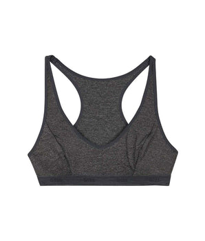 Sujetador deportivo niña gris oscuro de microfibra Dim Micro