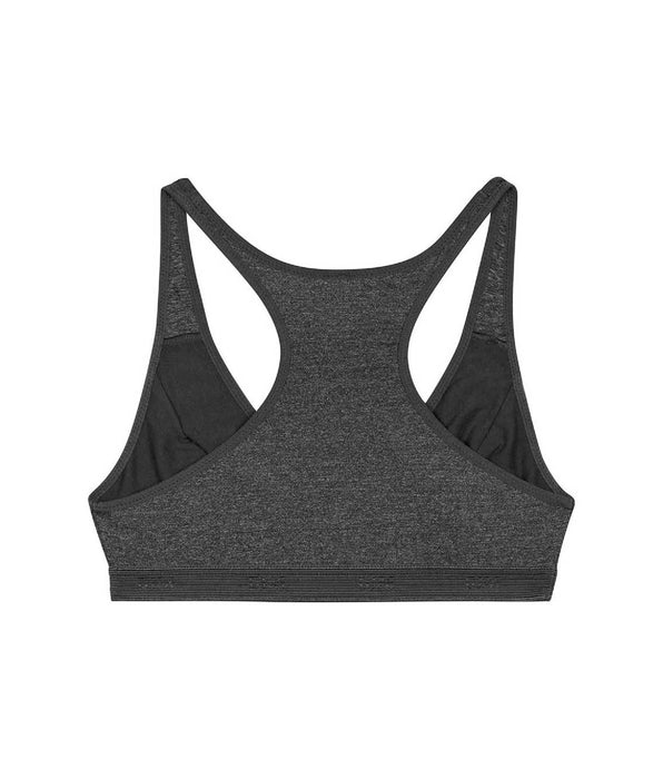 DIM Sujetador deportivo niña gris oscuro de microfibra Dim Micro