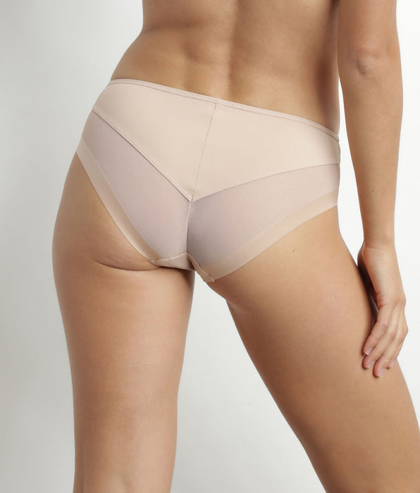 DIM Braguita de microfibra y tul nude Generous de Dim