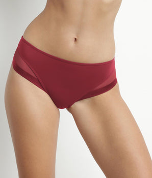 Braguita de microfibra y tul rojo amapola Dim Generous