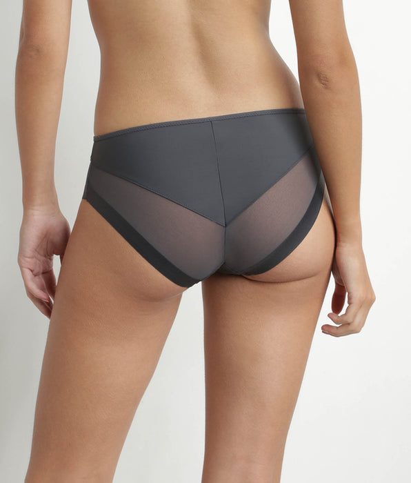 DIM Braga de mujer de microfibra y tul Granit Gris Generous Clásica