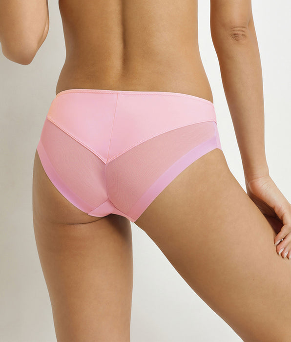 DIM Braga de mujer semitransparente floral rosa Dim Generous