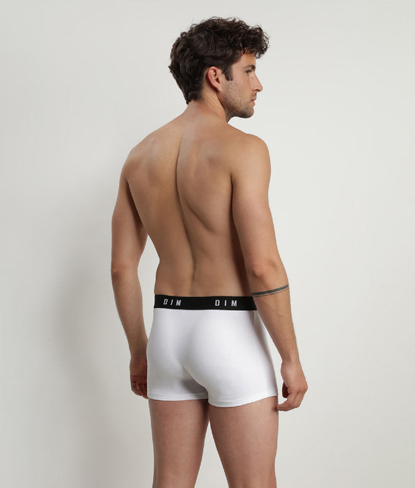 DIM Pack de 2 bóxers de hombre en algodón stretch con cinturilla retro Negro Dim Originals
