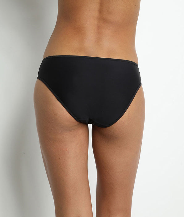 DIM Braga negra de microfibra Generous Broderie