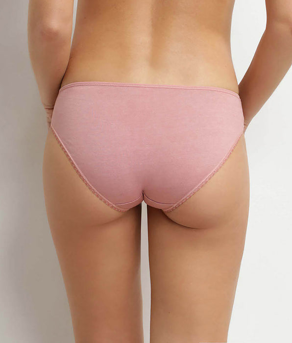 DIM Braguitas de mujer de microfibra y tul plumetis Rose Generous Coton Bio
