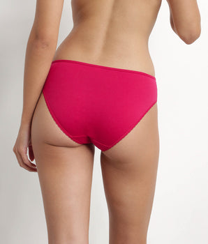 Braga de mujer de algodón orgánico y tul de plumas Cherry Rojo Generous Dim