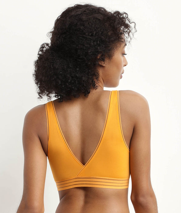 DIM Sujetador triangular sin aros de microfibra Amarillo Oh My Dim's