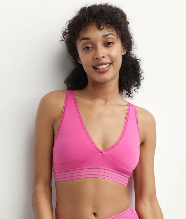 DIM Sujetador sin aros triangular de microfibra Fucsia Oh My Dim’s