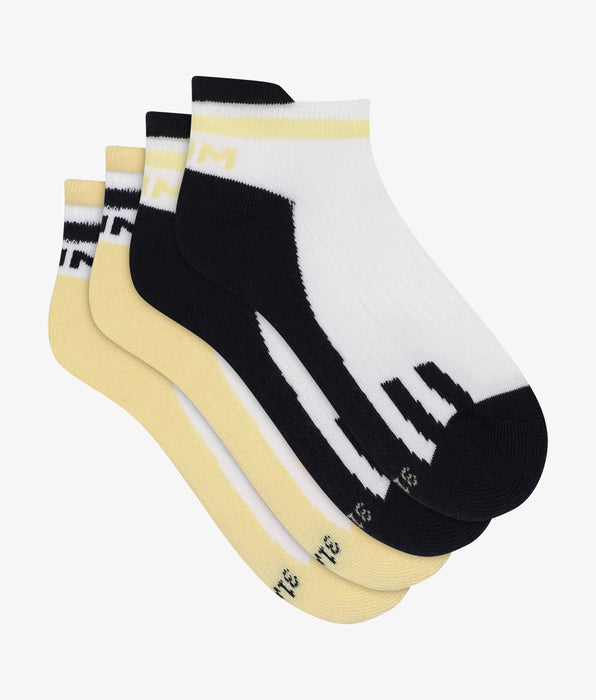 DIM Pack de 2 calcetines de algodón unisex Navy Yellow Dim Sport