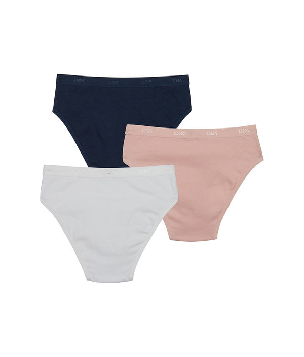 DIM Pack de 3 bragas de niña de algodón elástico Les Pockets