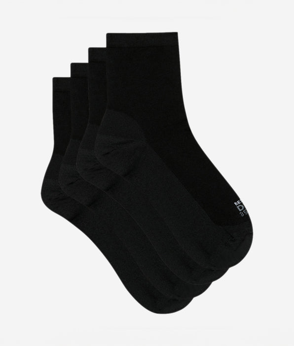 DIM Juego de 2 pares de calcetines de mujer de tejido reforzado Negro Súper Resistentes