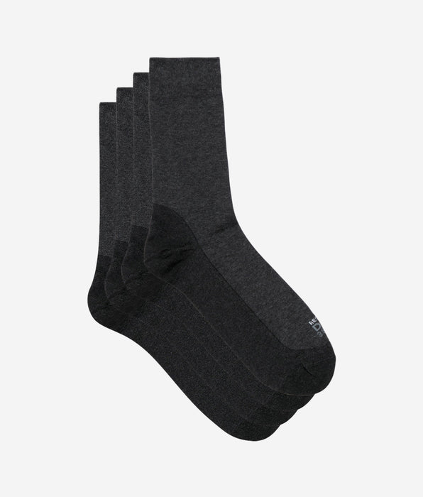 DIM Juego de 2 pares de calcetines de hombre Antracita Chiné Súper resistentes