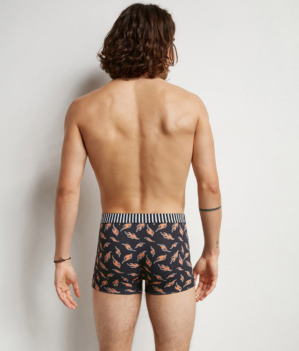 DIM Pack de 3 bóxer de hombre algodón elástico con estampado mármol y llamas Dim Vibes