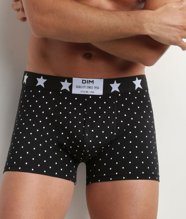 DIM Pack de 3 bóxers de hombre de algodón elástico con estampado de lunares y rayas Dim Vibes