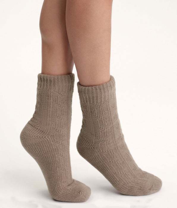 DIM Calcetín de abrigo para mujer Cocoon Polar marrón