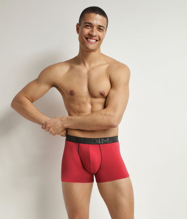 DIM Bóxer de hombre en algodón modal con cintura negra rojo Dim Classic