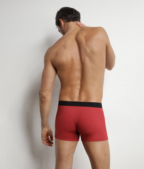 DIM bóxer de hombre de algodón modal acanalado Rojo Dim Élégant