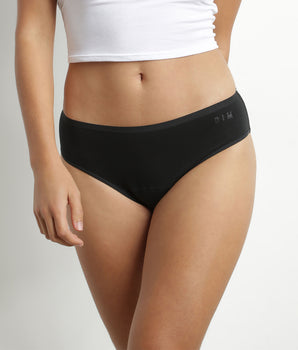 Braga absorbente lavable en algodón stretch Negro Moments Oups DIM