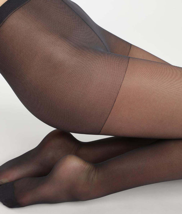 DIM Pantis de mujer transparentes de Licra reforzada Negro Ultra Resist