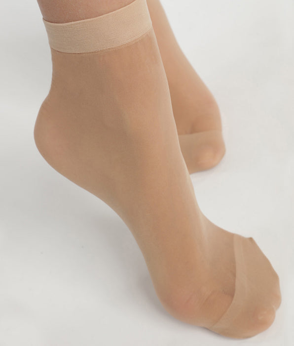 DIM Pack de dos pares de calcetines tobilleros de  reforzada Beis Luminoso Ultra Resist