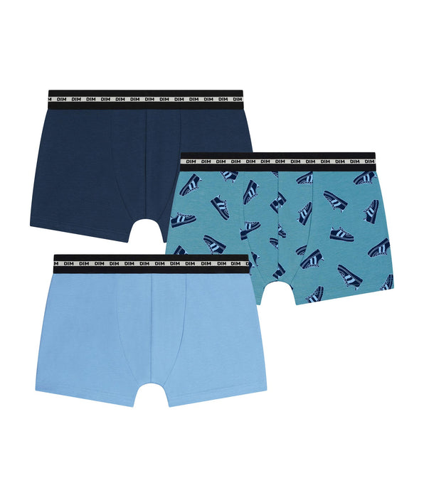 DIM Pack de 3 bóxers para niño de algodón elástico con motivos Streetwear EcoDim Mode