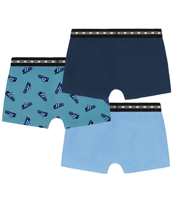 DIM Pack de 3 bóxers para niño de algodón elástico con motivos Streetwear EcoDim Mode