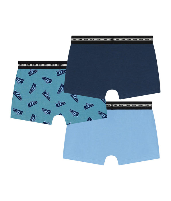 DIM Pack de 3 bóxers para niño de algodón elástico con motivos Streetwear EcoDim Mode
