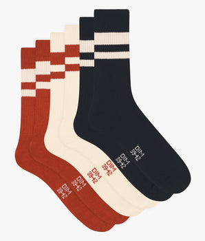 Pack de 3 pares de calcetines de algodón rojo EcoDim Sport para hombre