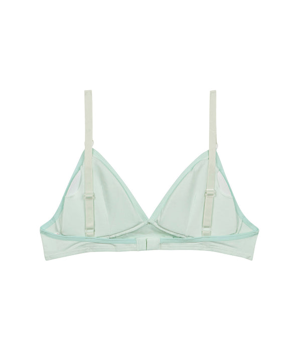 DIM Sujetador triangular sin aros en algodón bio Azul Pastel Skin Care