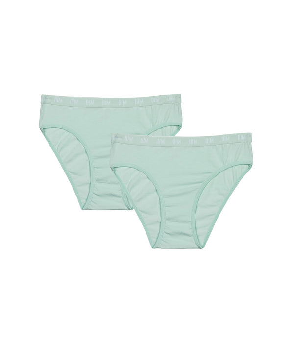 DIM Pack de 2 bragas de niña en algodón bio Azul Pastel Dim Skin Care