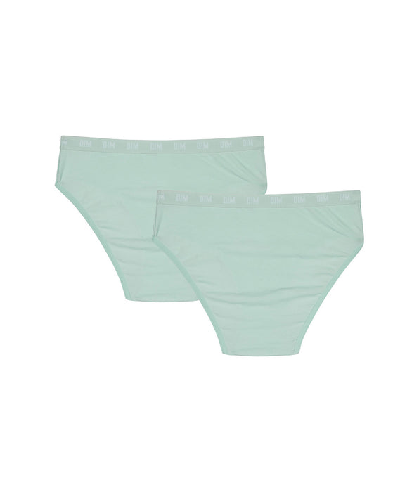 DIM Pack de 2 bragas de niña en algodón bio Azul Pastel Dim Skin Care