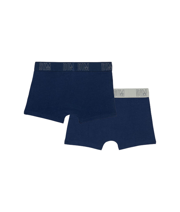 DIM Pack de 2 bóxer de chico en algodón bio Azul Marino Dim Skin Care