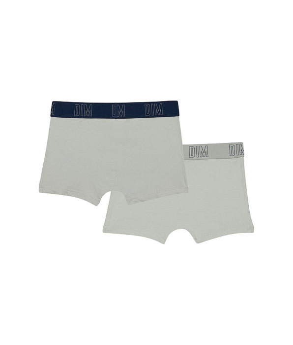 DIM Pack de 2 bóxer de niño en algodón bio Gris Azul Dim Skin Care