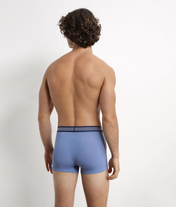 DIM Calzoncillos bóxer de algodón modal para hombre con cintura a rayas Maya azul Dim Smart
