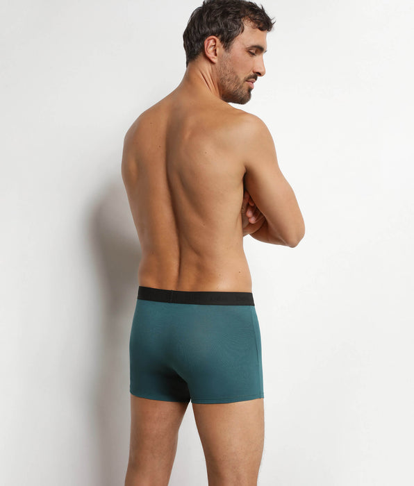 DIM bóxer de hombre de algodón modal piqué Azul Mediterráneo Dim Smart