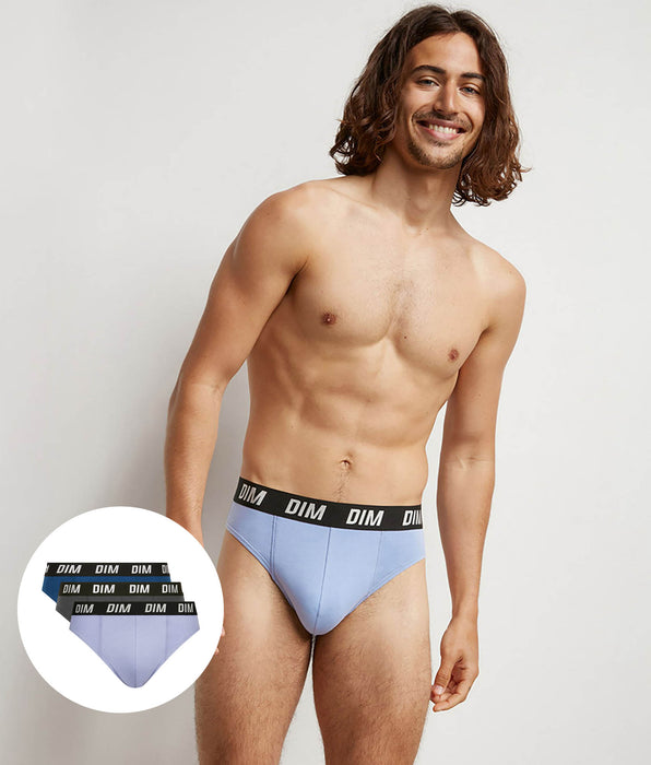 DIM Pack de 3 calzoncillos tipo slip de hombre de termorregulación activa Azul Dim Sport