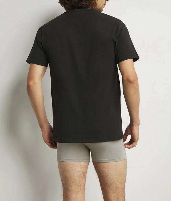 DIM Pack de 2 camisetas de hombre termorreguladoras en algodón Negro cuello en V Dim Sport