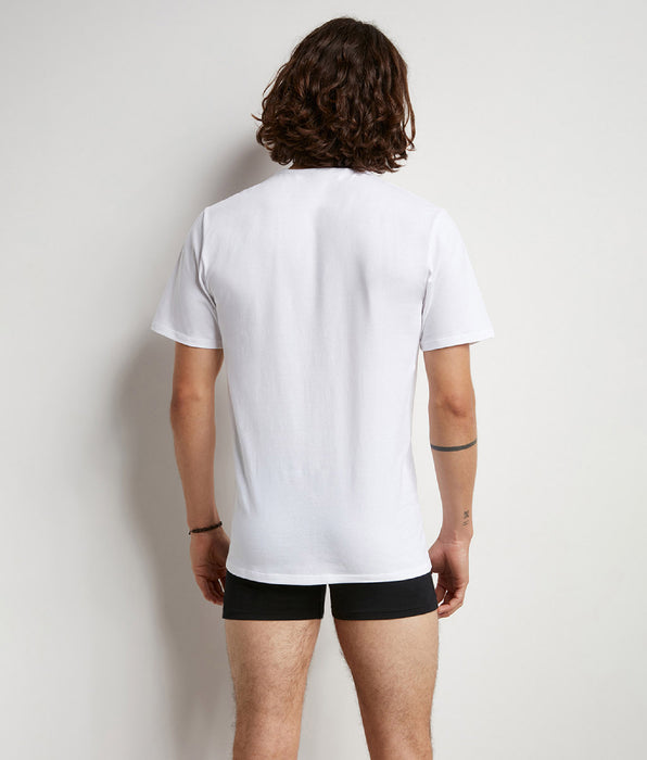 DIM Pack de 2 camisetas de hombre termorreguladoras de cuello redondo Blanco Dim Sport
