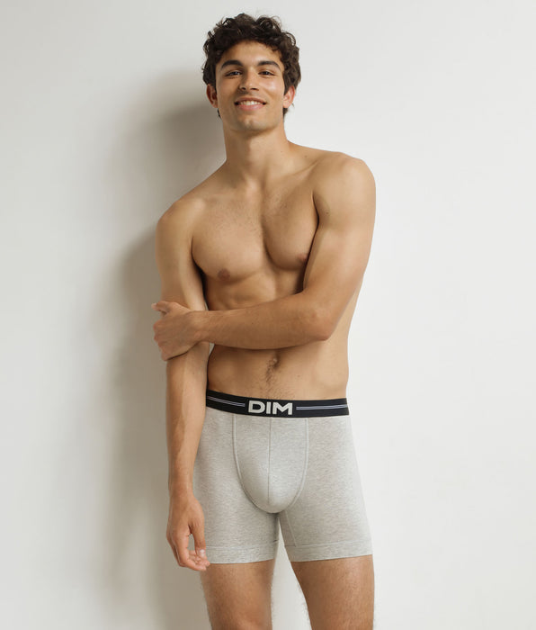 DIM Boxer largo para hombre Icons Heather Grey
