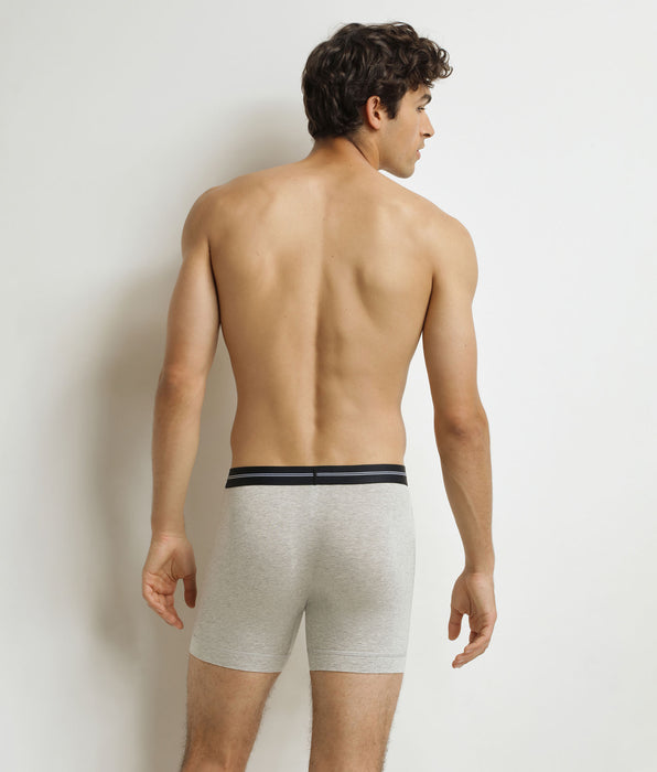 DIM Boxer largo para hombre Icons Heather Grey
