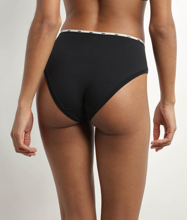 DIM Braguita de mujer de algodón elástico Negra Dim Icon Essentiel
