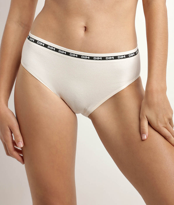 DIM Braga de mujer de algodón modal polyamide sin costuras Beis Marfil Dim Icons Seamless