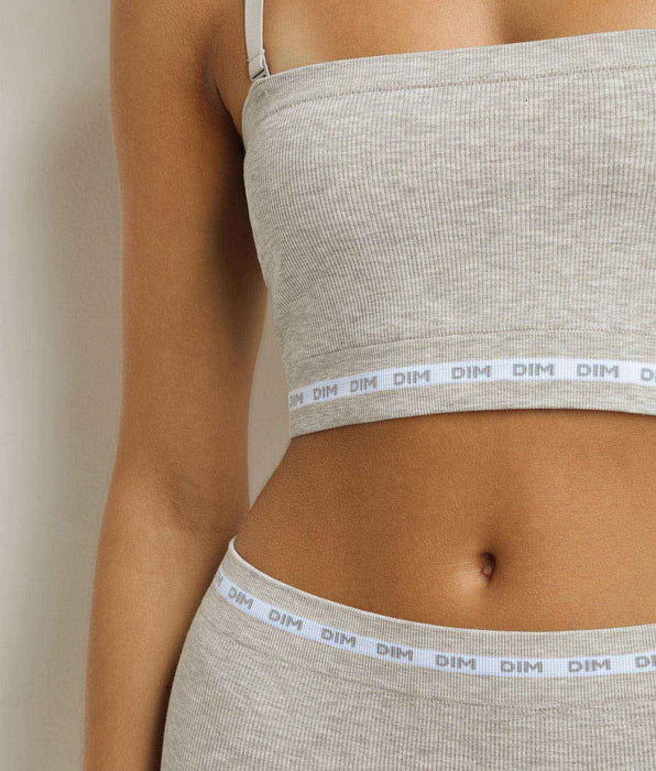 DIM Sujetador de canalé para mujer Dim Icons Heather Grey