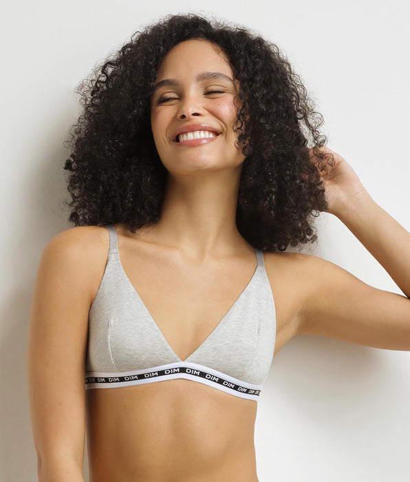 DIM Sujetador triángulo mujer sin aros Dim Icons Heather Grey